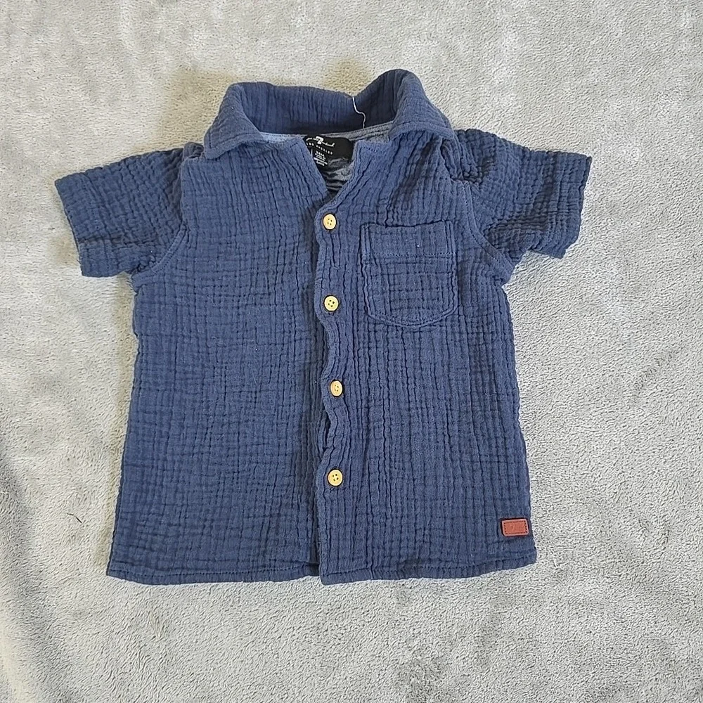 7 For All Mankind Jeans And Shirt Set Boys Jeans 12 M Shirt 24M  Casual Stretchy